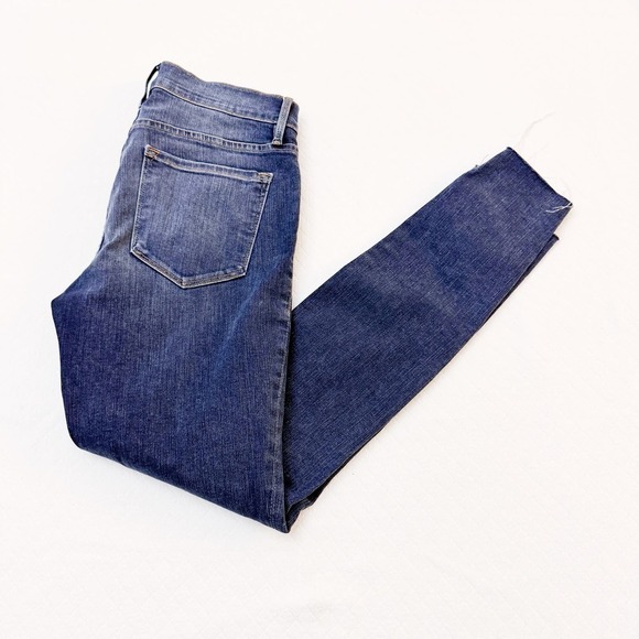 Frame Le Skinny de Jeanne Crop Denim Jeans Lo/Hi Hem Size 27 - Picture 2 of 7